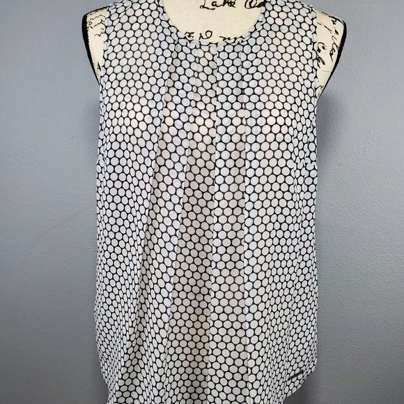 MICHAEL Michael Kors Tops - Michael Kors black & white sheer top